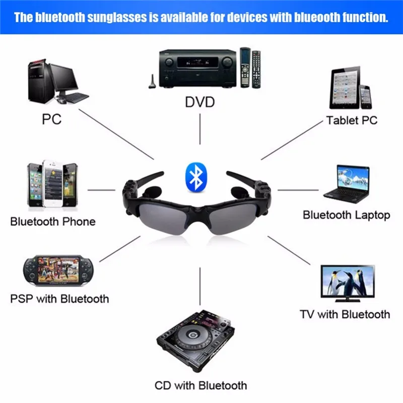 Солнцезащитные очки Bluetooth уличные умные солнечные с беспроводная гарнитура