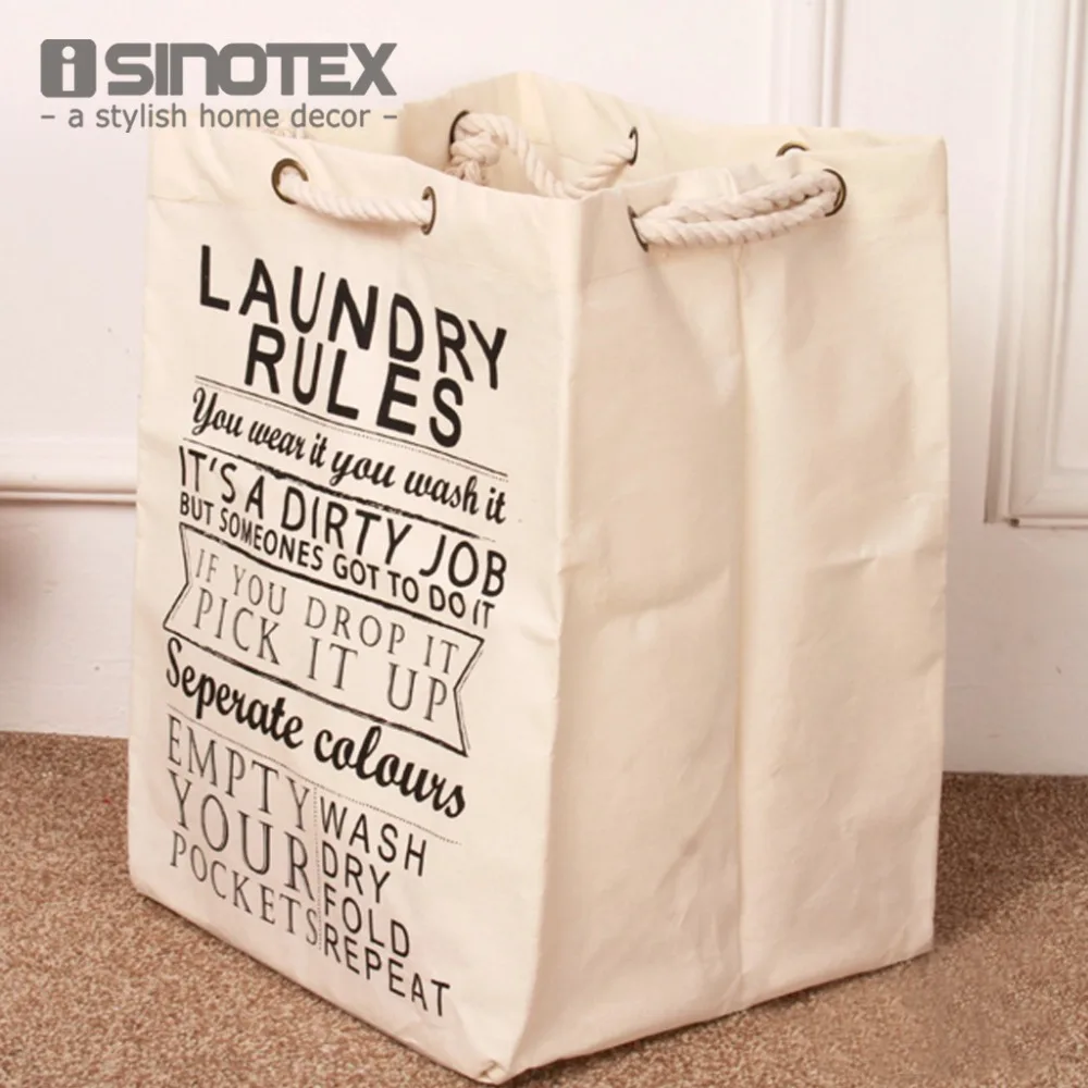 1 шт./лот складная корзина для белья из хлопка и льна хранения с толстой хлопковой