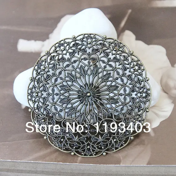 6 шт. античная бронза покрытием 57 мм латунные филигранные ювелирные соединители