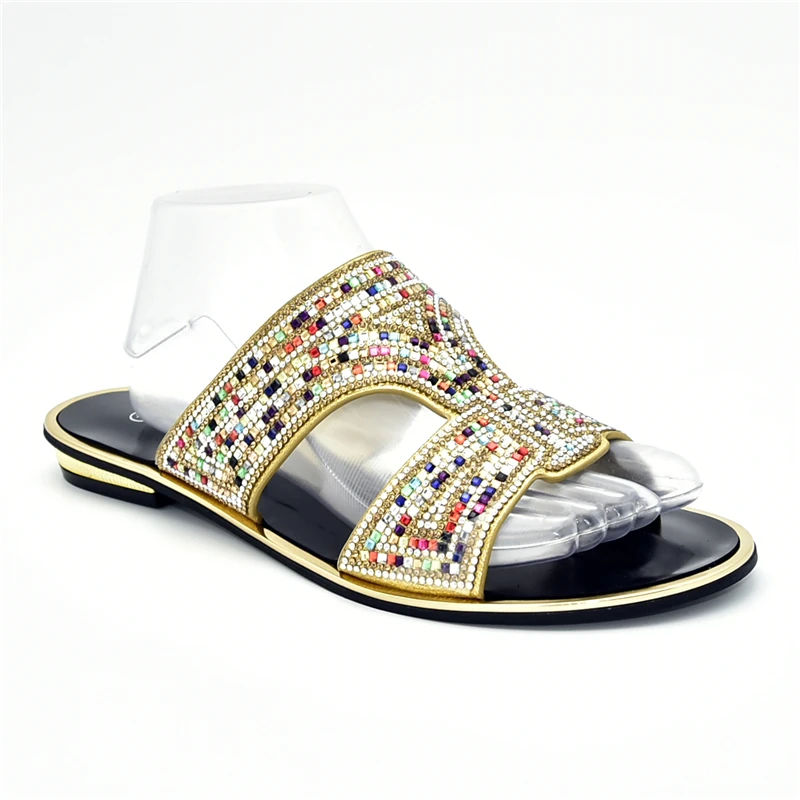 Новинка Модные женские свадебные шлепанцы в нигерийском стиле роскошные