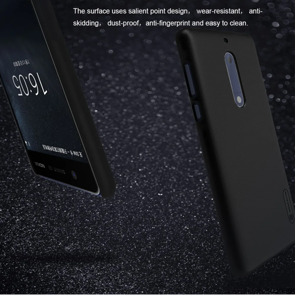Для Nokia 5 Nokia 6 Nokia 7 чехол Nillkin Супер Матовый Жесткий Пластиковый ПК задняя крышка с защитой экрана для Nokia 8 чехол