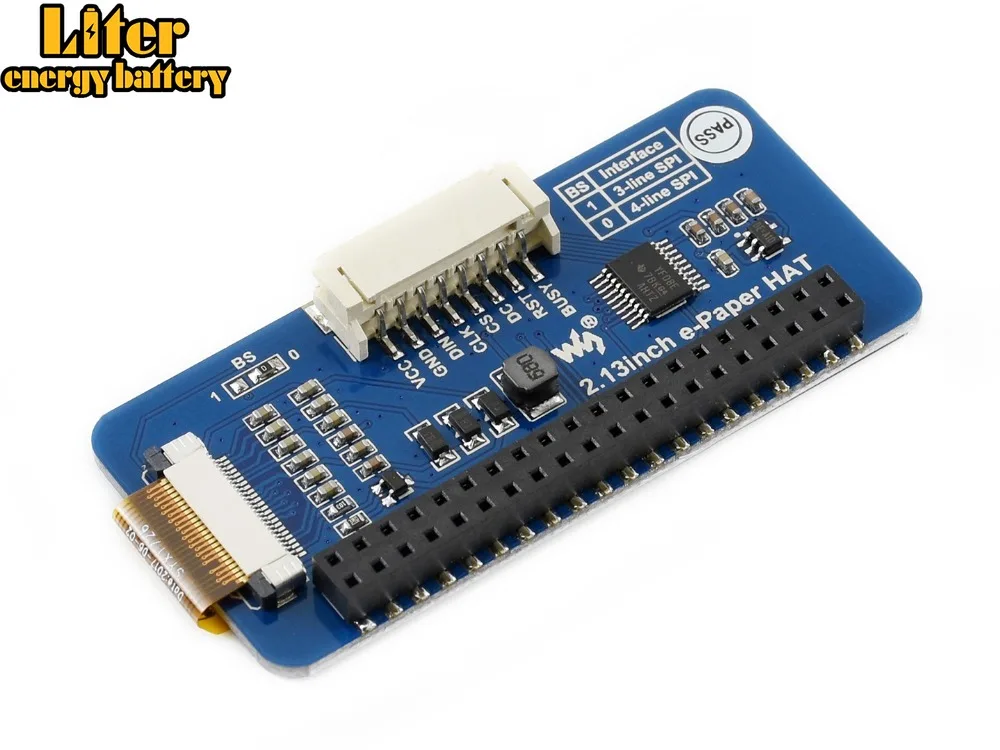 Waveshare 2 13 'ɾ-Paper HAT 250x122 дюймовый дисплей E-Ink для RaspberryPi 2B/3B/Zero W цвет: черный белый