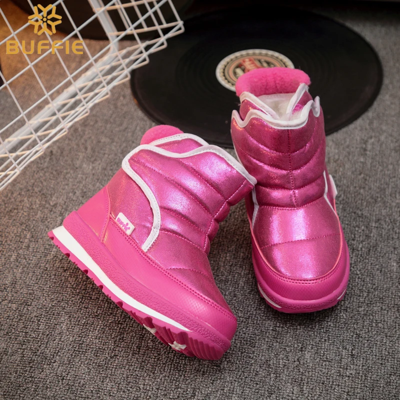 Маленькая детская обувь детские зимние ботинки водонепроницаемые Нескользящие