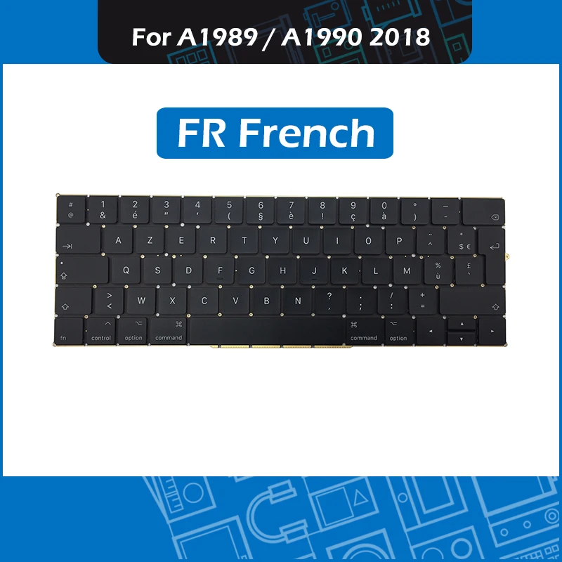 Новая сменная Французская клавиатура Mid 2018 для Macbook Pro Retina 13 &quot15&quot A1989 A1990 FR MR9Q2 MR932