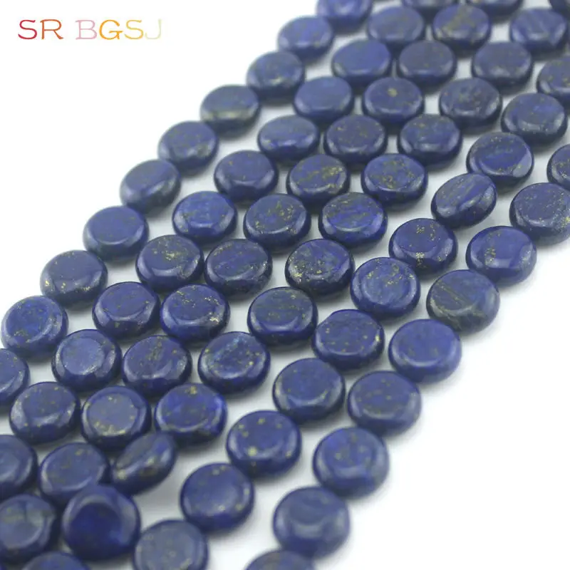 Free Shipping 10mm 12mm 14mm 16mm Coin Lapis Lazuli Genuine Gems Stone Jewelry Making Beads Strand 15&quot|stone parts|stone eaglestone cabochon |