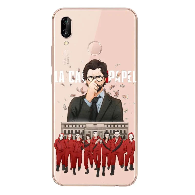 TPU La casa de papel Tokio испанский ТВ Ясно Мягкие силиконовые ТПУ чехол для телефона для huawei P8L P20L P20LITE P30 Коврики 8 9 10 Коврики 20Por RS - Цвет: TPU