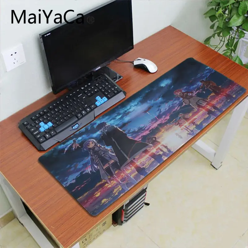 Lock Edge 30x60cm Maiyaca Аниме САО меч асуны арт онлайн коврик для мыши alfombrilla игровой коврик для мыши xxl скоростная клавиатура Коврик для мыши ноутбук ПК Настольный коврик - Цвет: Lock Edge 30x60cm