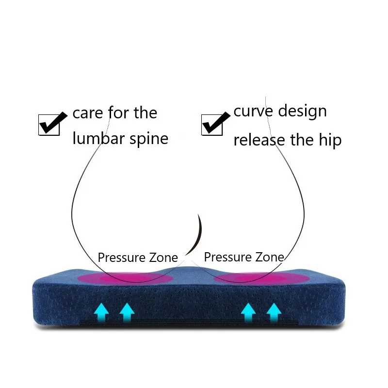 Подушка для автомобильного сиденья с эффектом памяти универсальная Массажная