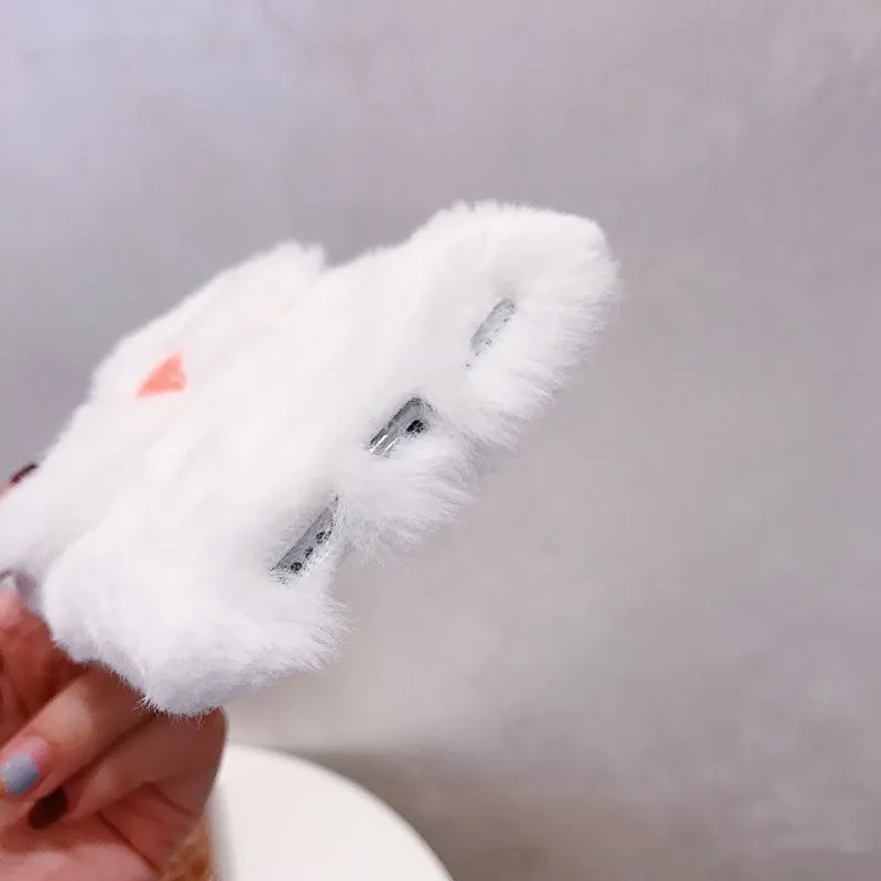 Забавный плюшевый чехол Gimfun с мультяшным котом для Iphone Xs Max XR милый пушистый белый
