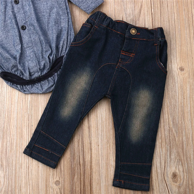 Костюм для маленьких мальчиков комплект из 2 предметов комбинезон новорожденных