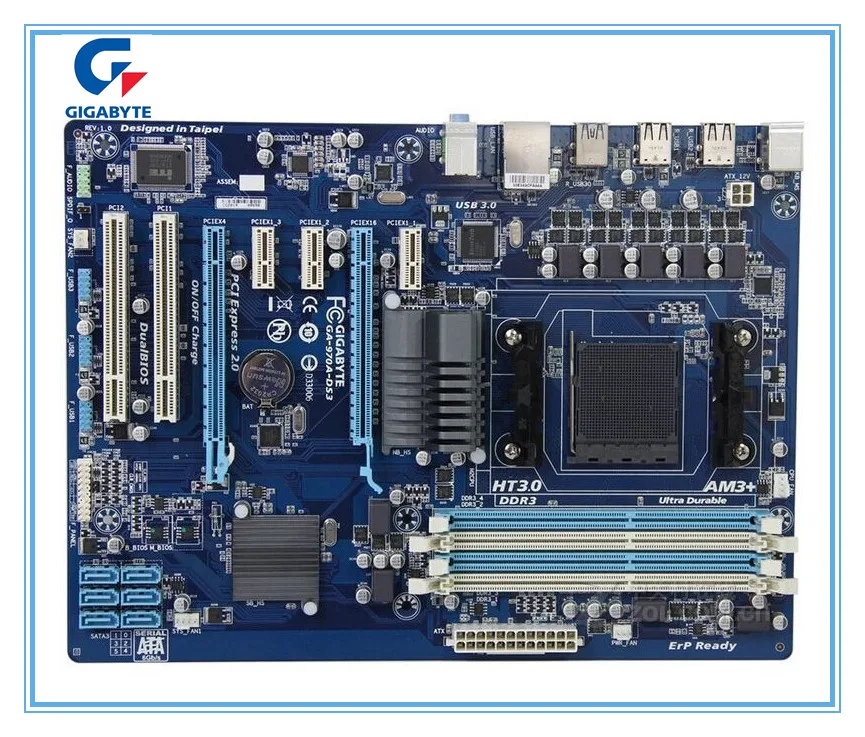 Gigabyte оригинальная настольная материнская плата GA-970A-DS3 DDR3 Socket AM3+ платы 970A-DS3 материнская плата на распродаже