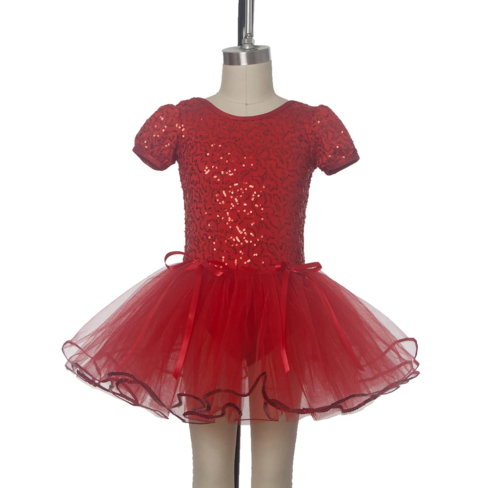 

Hot New Red Shining Sequins Child Ballet Tutu Dress,Kids/Girls Ballerina Jazz/Tap Stage Performance Costume,Party/Solo Clothing