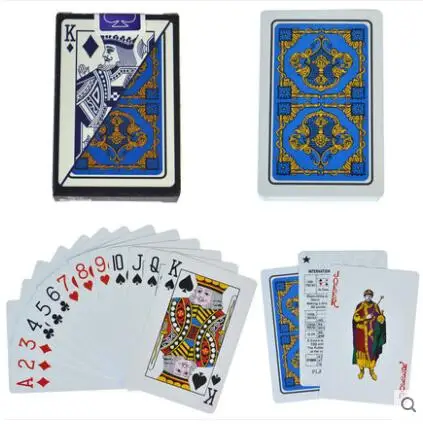5639 BLUE Шаблон Baccarat пластиковые водонепроницаемые игральные карты игры техасский холдем покер карты; настольные игры 58*88 мм карты - Цвет: 5639 BLUE