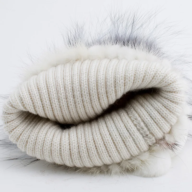 

The new JKP 2020 Ms. Mink knit hat hand-stitched high-grade fur winter warm fox fur hat female DHY17-20