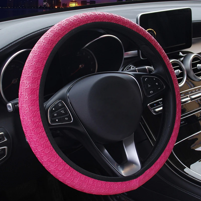 Модный чехол на руль автомобиля 38 см из искусственной кожи 5 цветов универсальная