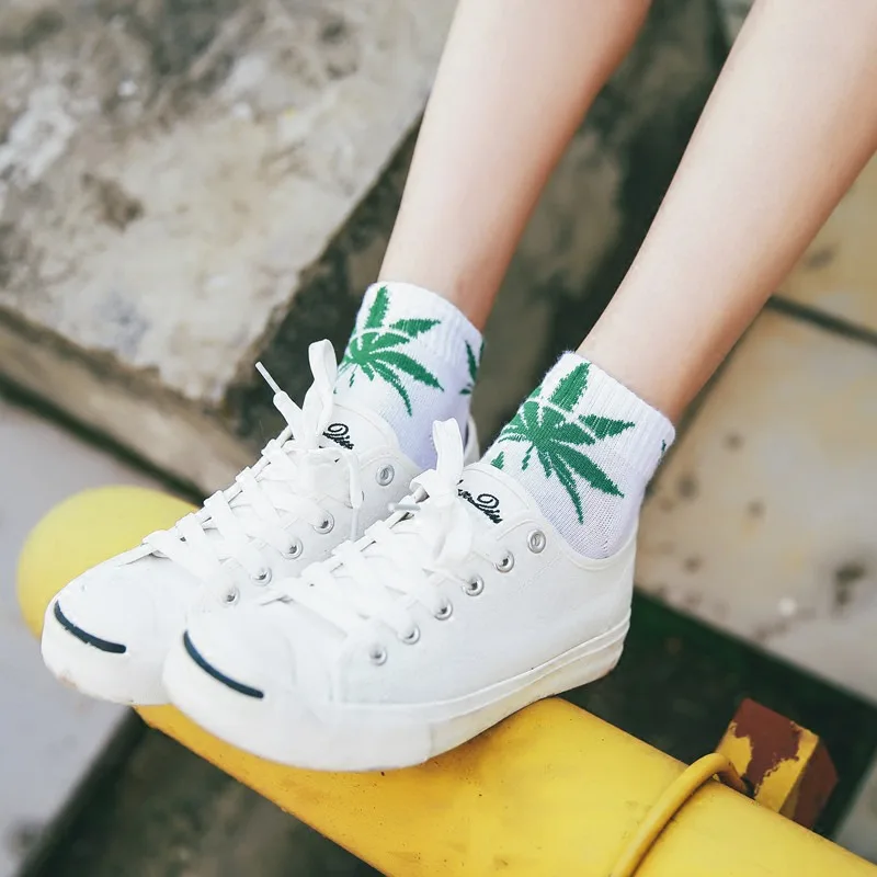 Модные кленовые технические мужские носки в стиле Харадзюку для скейтборда хип