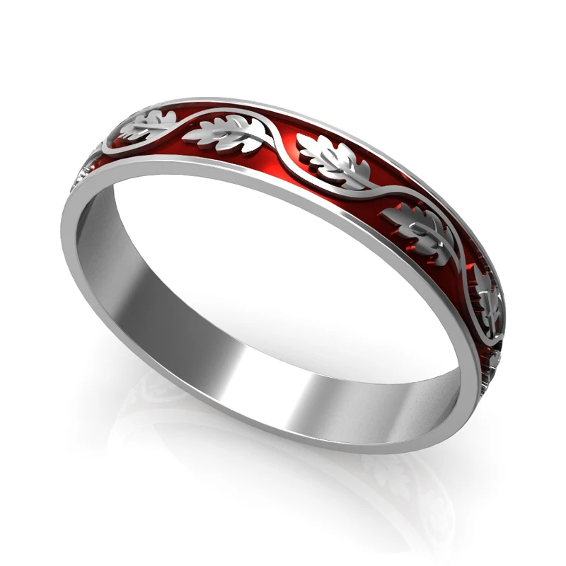 Red Inner Ring Floya лист стекируемые заполненные кольца Argent медные внутренние кольца 4 мм ширина Сменные комбинированные группы Arctic Symphony коллекция - Цвет основного камня: Red Inner Ring