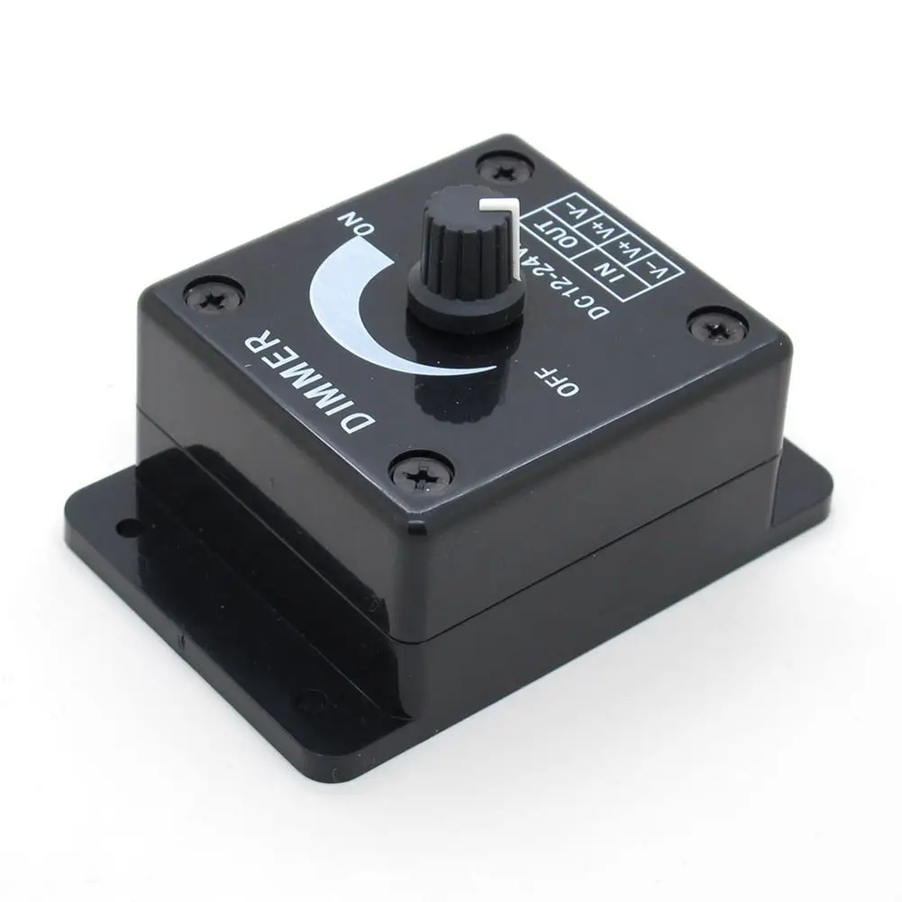 SHGO черный светодиодный диммер DC 12V 24V 8A Регулируемый Яркость лампы накаливания