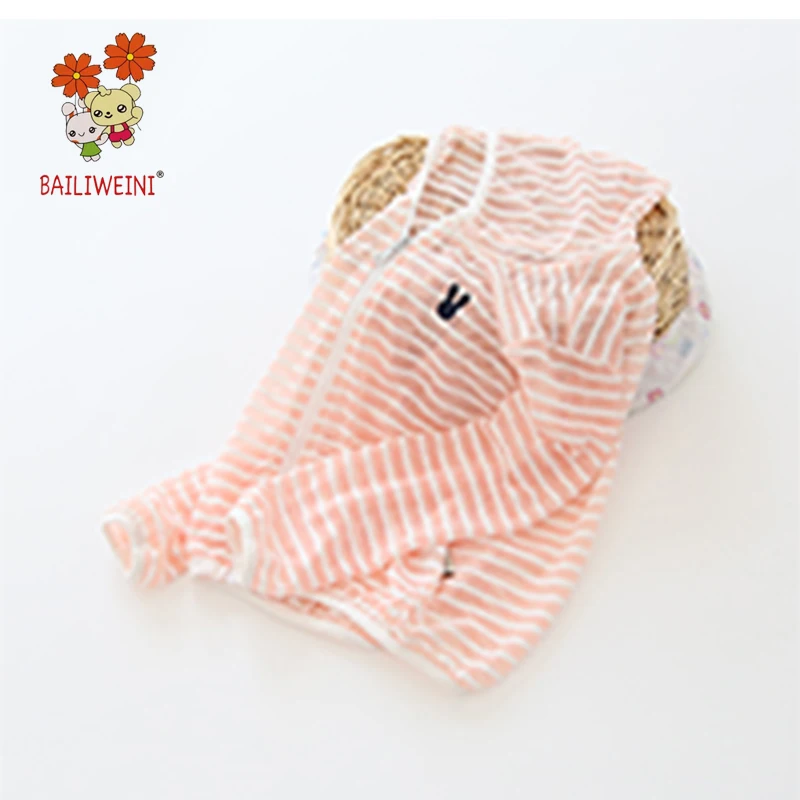 BAILIWEINI summer new children's boys and girls sun protection clothing zipper cardigan hooded thin coat | Детская одежда и