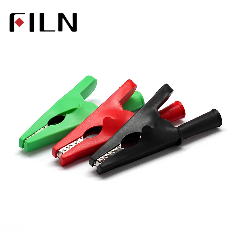 76 мм зажимы для батареи из чистой меди и никеля крокодил полная изоляция|Щипковые