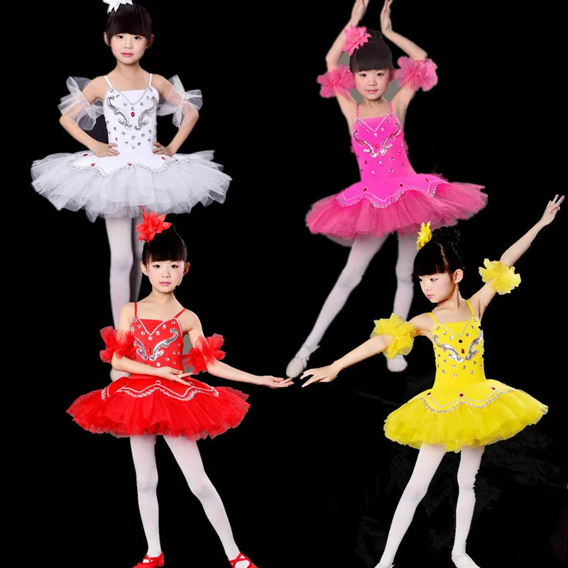 

Girl Ballet Tutu Costume Children Sequins White Swan Lake Dance Dress Kids Dance Leotard Girl Dancewear Allet Dress Clothing 89