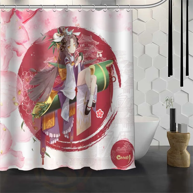 Пользовательская Водонепроницаемая занавеска для душа Onmyoji ванной комнаты из