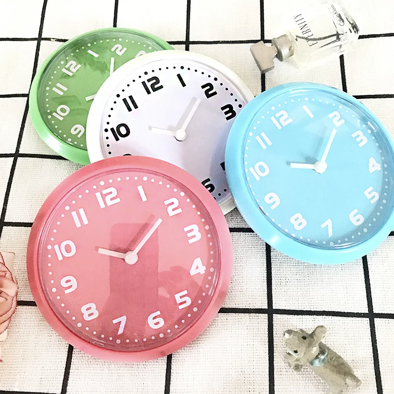 Бесплатная доставка круглые маленькие цифровые кухонные настенные часы с