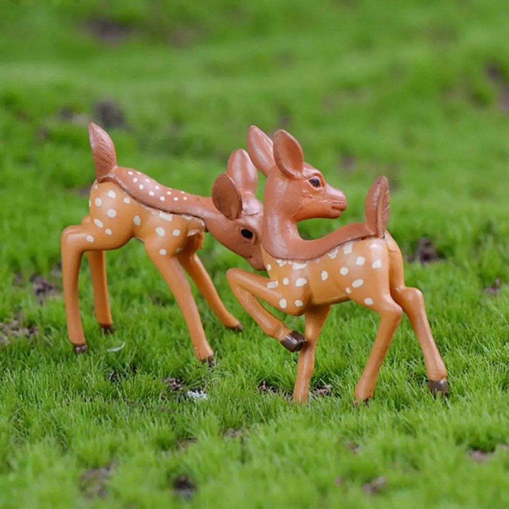 Искусственные миниатюрные садовые гномы Sika Deer из смолы поделки статуэтки для