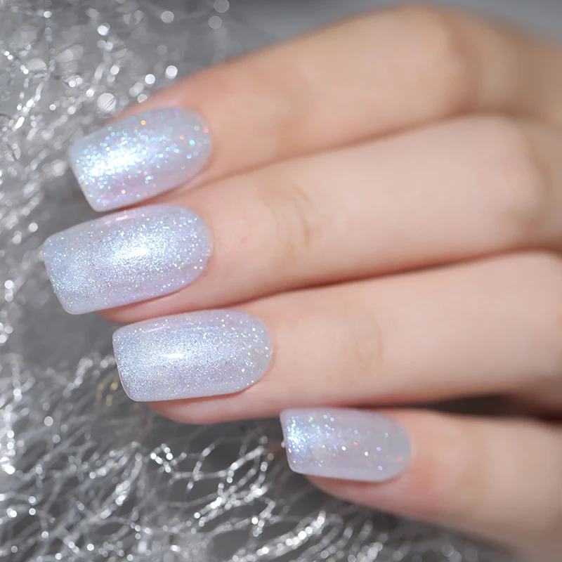 BORN PRETTY 6ml Rainbow Holographic UV Gel Soak Off Sequins Shimmer Glitter Colorful Nail Gel Polish UV LED Nail Art Manicure