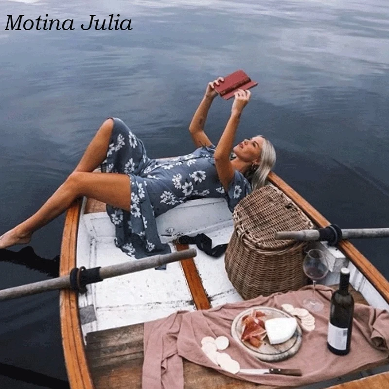 Motina Julia шикарное платье миди с цветочным принтом и пуговицами женское богемное