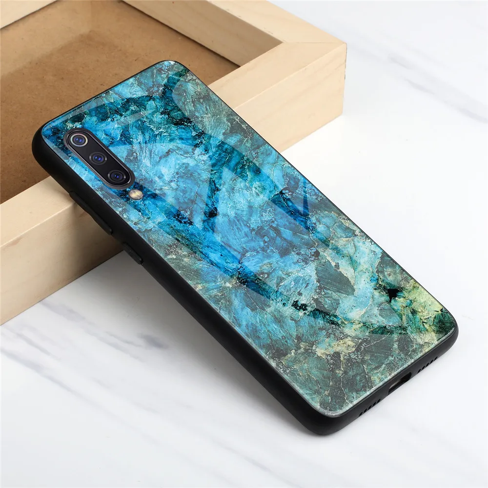 KISSCASE роскошный стеклянный мраморный чехол для Xiaomi Mi A1 винтажный градиентный Capinhas