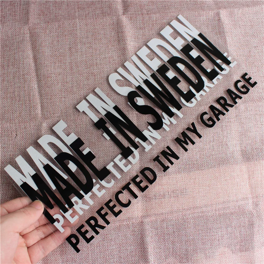 

New Made in Sweden perfect in garage Car Stickers PVC Decal Styling For Volvo R Design C70 C30 V70 V60 V50 V40 S40 S60 XC90