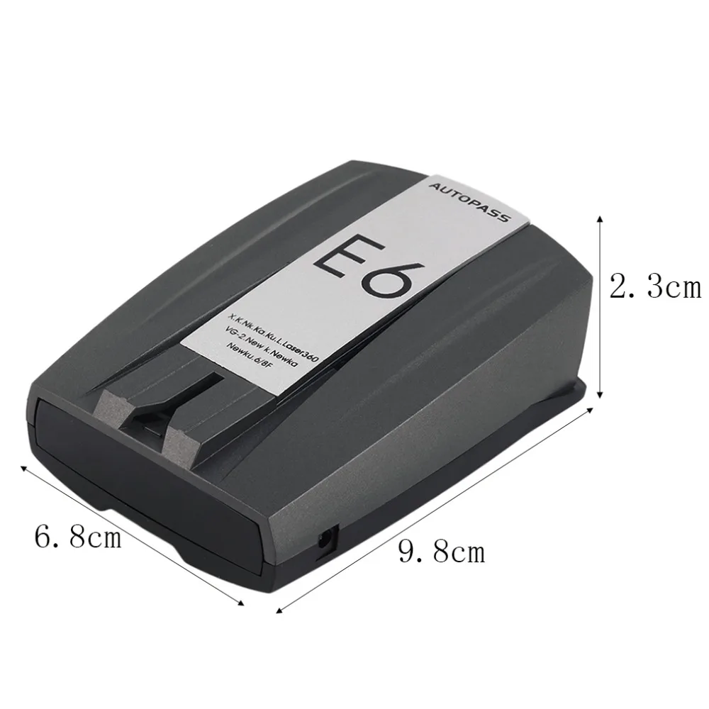 2016 E6 Автомобилей Радар Детектор Русская Версия СВЕТОДИОДНЫЙ Дисплей и Голосовое