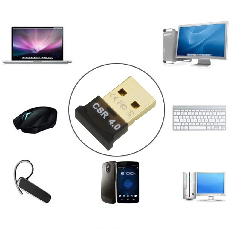 Bluetooth Adapter Mini USB V4.0 CSR Dual Mode Wireless Dongle 4.0 Transmitter For Windows 10 8 Win 7 Car | Автомобили и мотоциклы