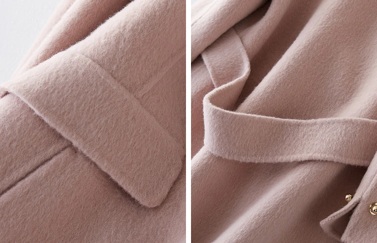 AYUNSUE Новая натуральная шерстяная куртка Elegnat зимние женские пальто корейская мода теплое длинное пальто из альпаки с воротником из меха норки B17Y05691