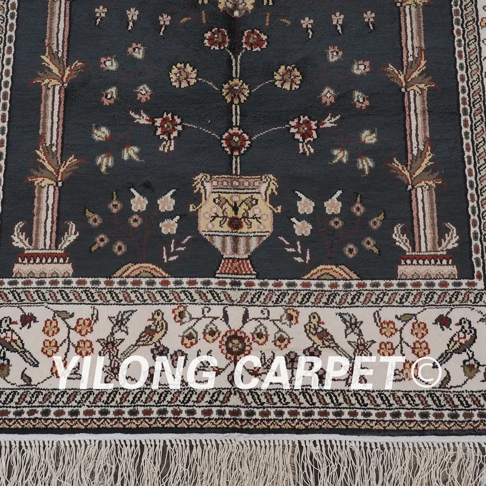 YILONG 3 'x 5' синие шелковые натуральные ковры ручной работы из Турции стильные