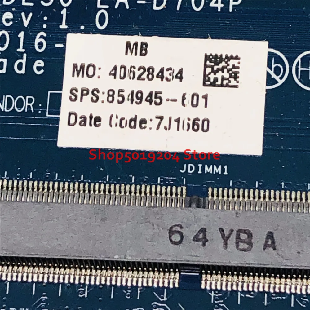 BDL50 LA-D704P основная плата для HP Тетрадь 15-AY 250 G5 Материнская плата ноутбука SR2EY i5-6200U работает 854945-601 854945-001 854945-501
