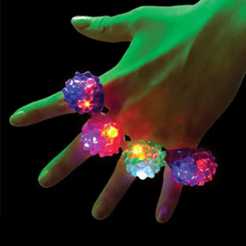 6 Pack Led Rubber Rings For Party Favors Jelly Bubble Light Up Finger Toy Dropship Y926 | Игрушки и хобби