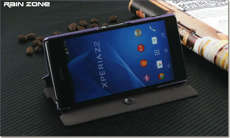 Высококачественный кожаный чехол книжка для Sony Xperia Z2 L50W 4 цвета оригинальный