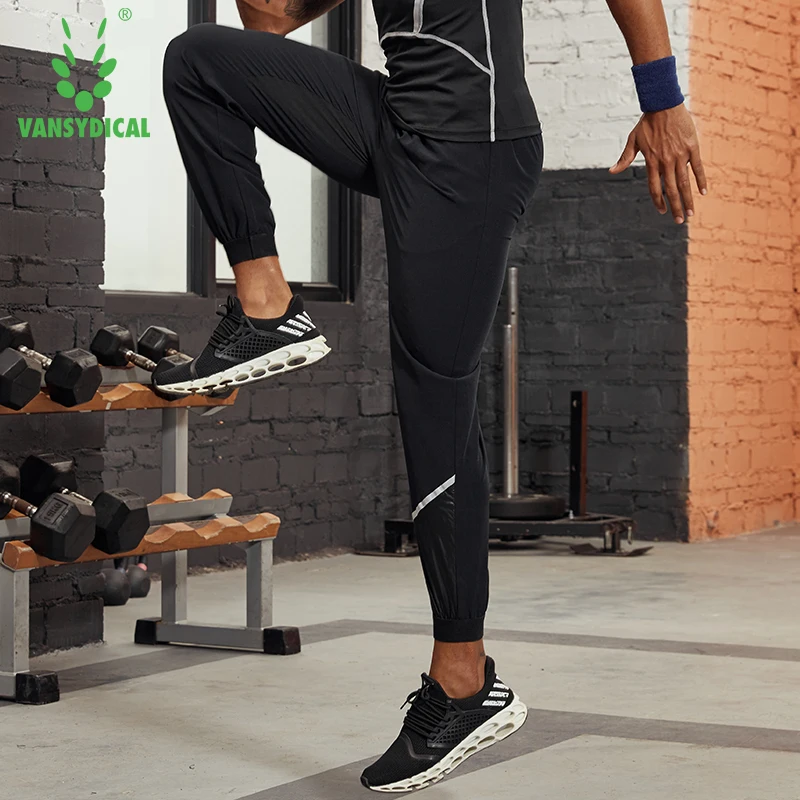 Breathable Sport Pants Mens Running With Zipper Pocket Training Trousers Joggings Pant Fitness For Men | Мужская одежда