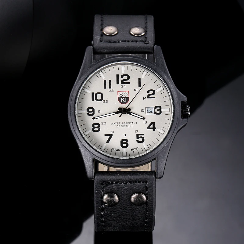 Часы Relojes Hombre 2018 винтажные классические мужские водонепроницаемые часы с кожаным