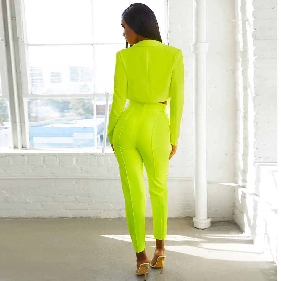 Женский комплект из двух предметов укороченный топ и длинные штаны сексуальный