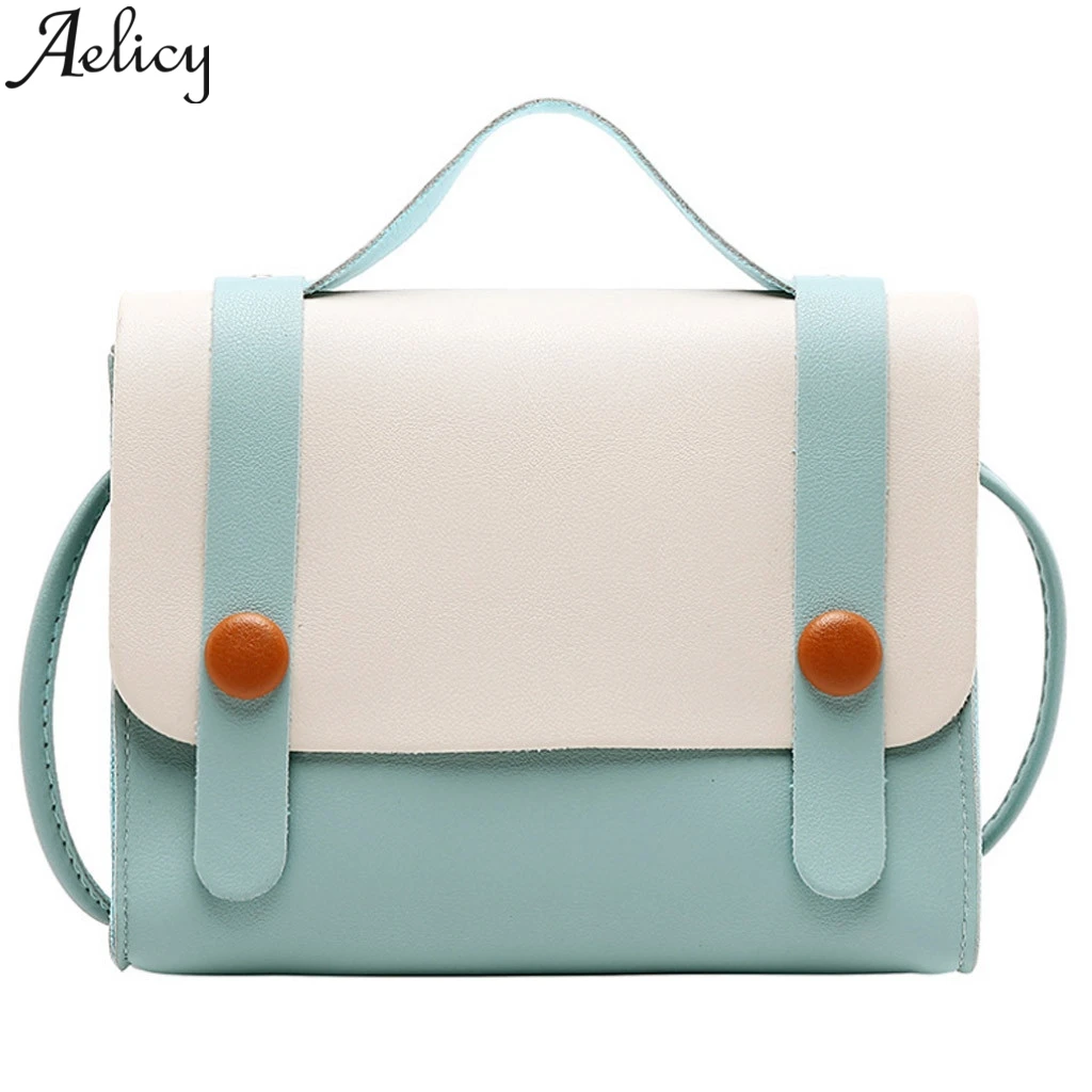 Женская сумка мессенджер Aelicy розовая мини в стиле ретро для