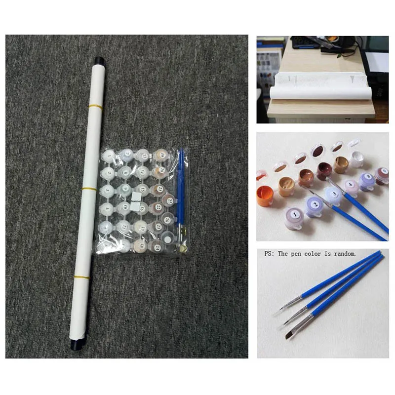 Розовый закат в лесу DIY Цифровая настенная живопись акриловый пейзаж по номерам