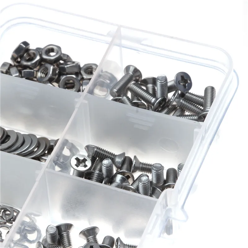 300 шт. плоская головка потайная ассортимент винтов из нержавеющей стали