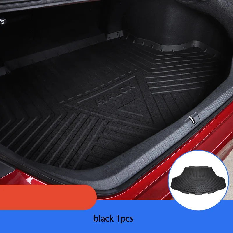BLACK 1pcs Багажника хвост накладки на коробку износостойкий водонепроницаемый с высокой стороны экологический материал для Toyota AVALON - Цвет: BLACK 1pcs