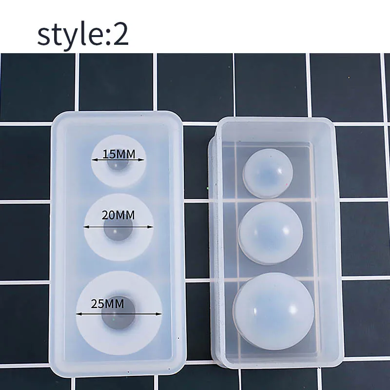 Style 2 1 шт. DIY Цепочки и ожерелья подвеска Craft Tool декора ручной работы аксессуары силиконовые формы хрустальный шар эпоксидная смола шарики смолы Making - Цвет: Style 2
