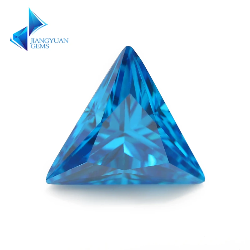 

3x3~10x10mm Triangle Shape 5A Dark Seablue CZ Stone Synthetic Gems Cubic Zirconia For Jewelry DIY