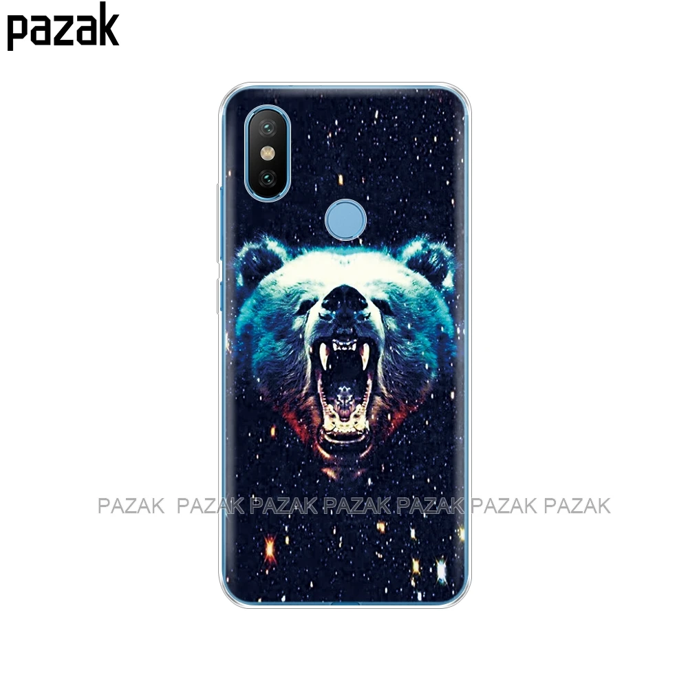 Силиконовый чехол для Xiaomi Mi 8 8SE A1 A2 5 5S 5X 6 Mi5 MI6 Примечание 3 MAX Mix 2/2S Тигр Лев