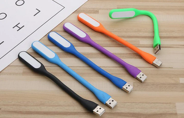 Регулируемый гибкий мини USB светодиодный ночной Светильник для ноутбука ночной работы походный светильник для чтения книг power Bank силикагелевый светильник